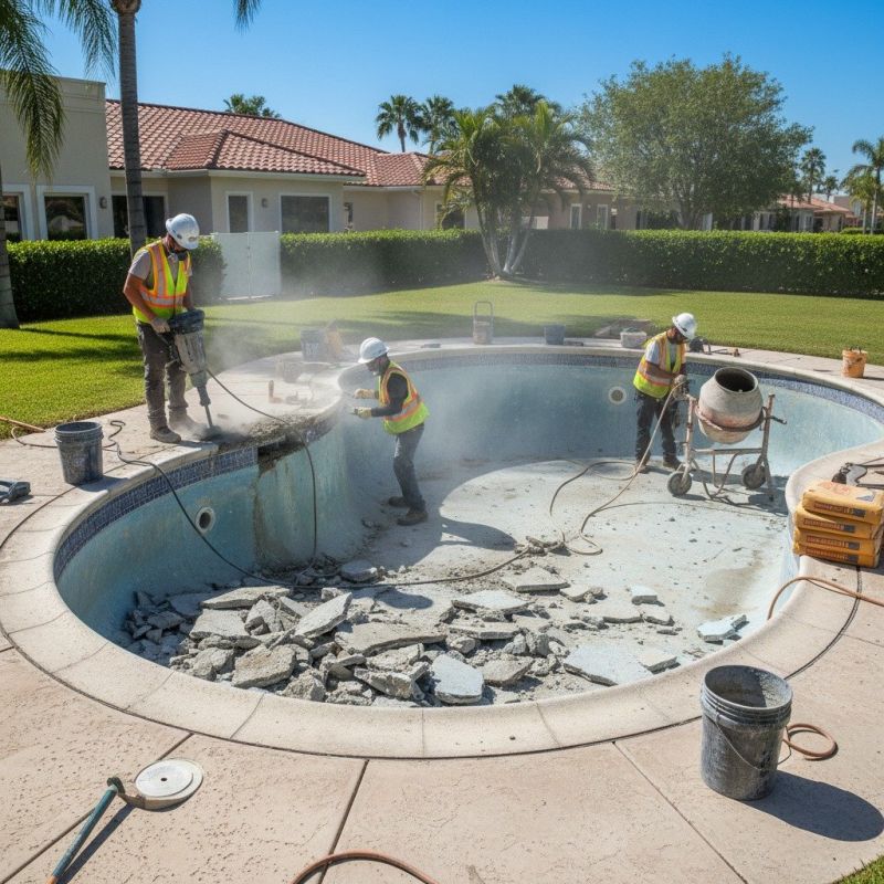 Concrete Pool Repair detail